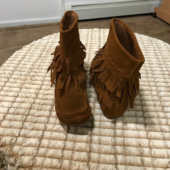 Brand New Genuine Suede Tassel Ankle Boots - Picture 1 of 3